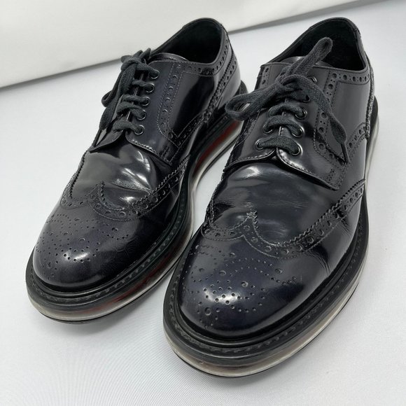 Prada Levitate Leather Derby Shoes Black Mens Size 7 main image 8